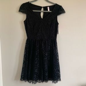 black lace dress